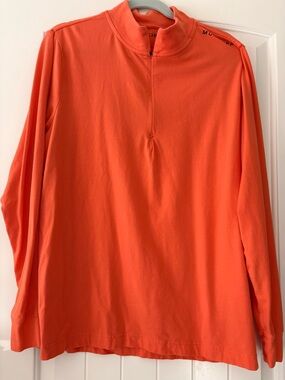 Municipal Men's Orange Quarter-Zip Long-Sleeve Pullover